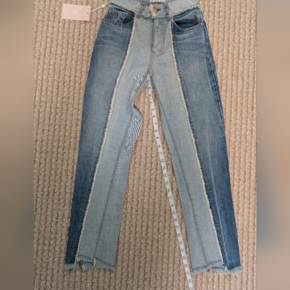 NWT REVICE High Rise Light and Dark Blue Jeans